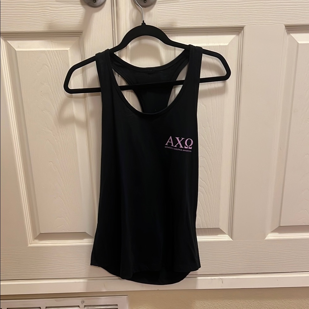Black Tank Top AXO Alpha Chi Omega